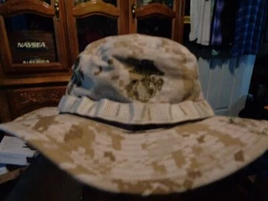BOONIE COVER HAT DESERT MARPAT USMC MARINE   SIZE  MEDIUM   NEW WITH OUT TAG - Picture 1 of 4