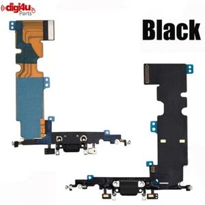 Original iPhone 8 Plus Charging Port Dock Connector Mic Flex Replacement Black - Picture 1 of 4