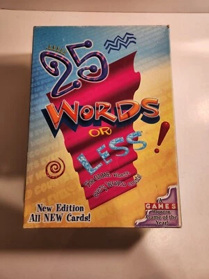 VTG 25 Words or Less Board Game 2000 New Edition Winning Moves 100% Complete - Image 1 of 4