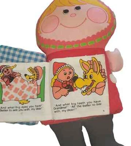 Rotkäppchen Plüsch Buch Puppe Playskool Spielzeug 1974 - Vintage - Bild 1 von 6