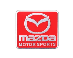 Mazda Motor Sport Red Aluminium Badge Emblem Sticker for Mazda 2 3 6 RX7 MX5 CX5 - Foto 1 di 1