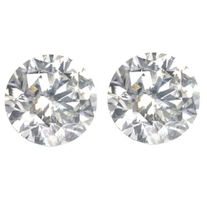 0.18Ct Brilliant Round Shape 100% Certified Natural White Loose Diamond Pair - Picture 1 of 1