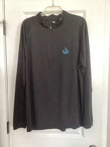 Cutter & Buck Mens 2XL 1/4 Zip Wool Blend Jacket US Open Chambers Bay 2015 Black - Picture 1 of 9