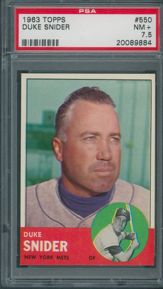 1963 Topps #550 Duke Snider PSA casi nuevo+ 7,5 *9884 Foto 1 de 1