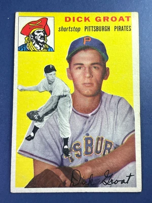 1954 Topps Dick Groat # 43 Piratas de Pittsburgh en muy buen estado-excelente Foto 1 de 3