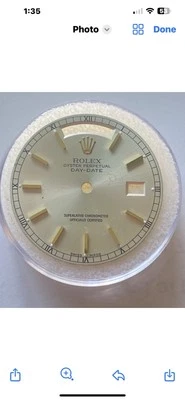 Rolex 41 mm DayDate OEM L ESFERA Champagne usado-oro palo marcadores envío gratis Foto 1 de 2
