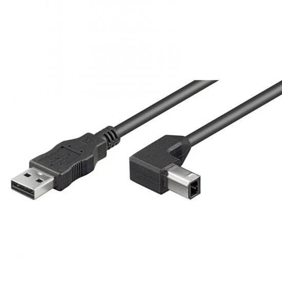 CAVO USB 2.0 CONNETTORE A - B 90 GRADI MT 2 - Immagine 1 di 2