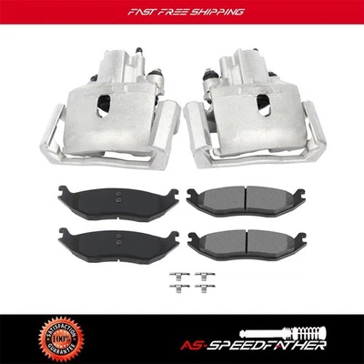 2x Rear Brake Calipers And Ceramic Pads Fits 2004 - 2009 DODGE DURANGO - Image 1 of 4