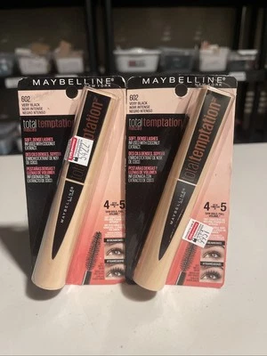 Lot of (2) Maybelline Total Temptation Mascaras #602 VERY BLACK - Image 1 of 2