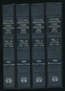 Lot Of 4 Vtg 1950s Fletcher Corporation Forms HC Law Books Decor Home Staging - Picture 1 of 9