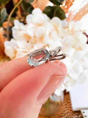 Colgante Zales aguamarina oro blanco 14K Foto 1 de 4