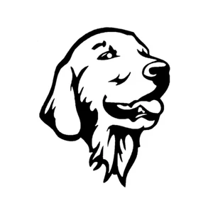 Pegatina de silueta de perro cara Golden Retriever - Regalos - Laptop - Calcomanía de coche - Imagen 1 de 9