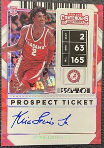 2020-21 Panini Contenders Draft Picks Cracked Ice #2 Kira Lewis Jr Auto /23 RC