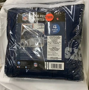 The Northwest Company NFL Cowboys Blue Gray 4 Piece Comforter Set Size Twin - Picture 1 of 4