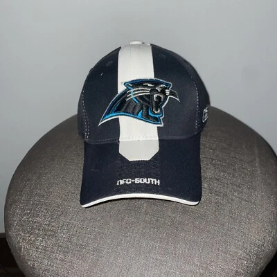 Boné Carolina Panthers NFL Reebok azul/preto tamanho único serve para todos os chapéus NFC sul novo sem etiquetas - Imagem 1 de 4