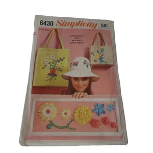 Accesorios vintage Simplicity 6430 con apli-ticks Rick-Rack - Imagen 1 de 4