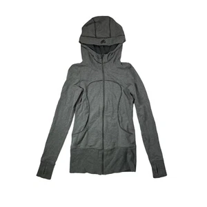 Lululemon grauer Hoodie durchgehender Reißverschluss lang tailliert Sweatshirt Damen 6 - Bild 1 von 6
