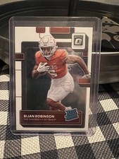BIJAN ROBINSON ROOKIE CARD 2023 Donruss Optic RATED RC Texas Longhorns FALCONS!