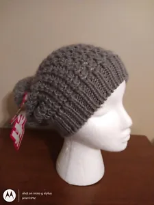 NEFF Women's Gray Julian Textured Pom Beanie New w/Tag - Picture 1 of 15