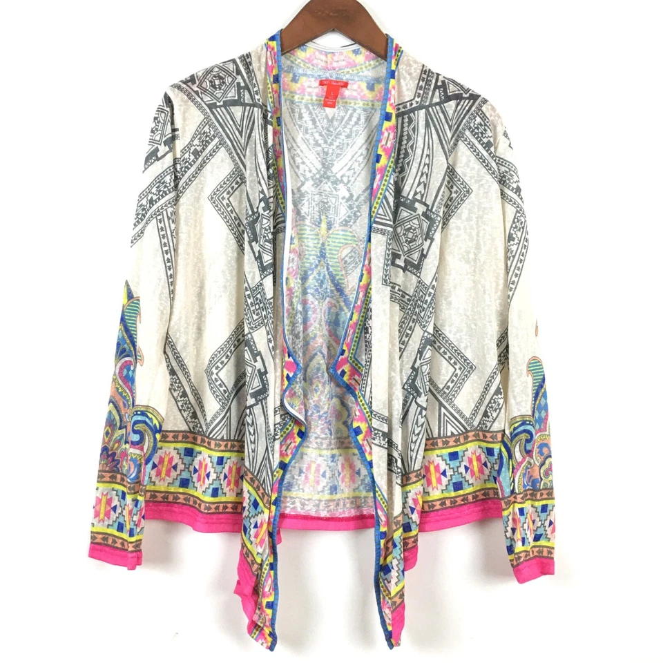 Cardigã feminino Chelsea violeta suéter grande aberto manga longa leve  - Imagem 1 de 4