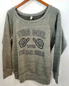 Bella "This Girl Loves The Tarheels" Thumbs Sweatshirt 2XL UNC Chapel Hill - Picture 1 of 5