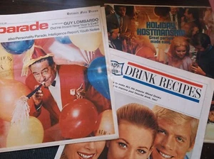 3 Vintage 1960er TRINKERPARTY neue Tassen HappyHour GETRÄNKE/Guy Lombardo/Urlaub Essen+ - Bild 1 von 12