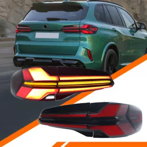 Coppia Fanali Posteriori Led Per BMW X5 G05 2018-2023 Scocca Nera Frecce - Foto 1 di 17