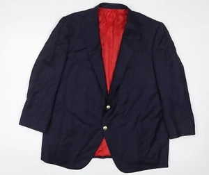Harris & Howard Mens Blue Polyester Jacket Suit Jacket Size 46 Regular - Picture 1 of 10