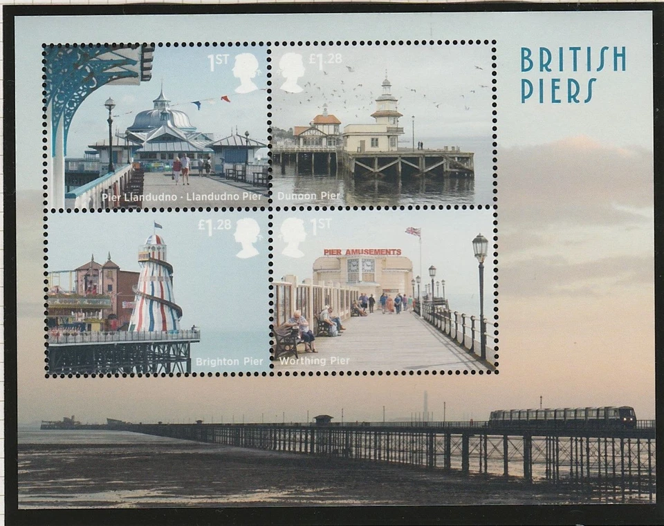 GB SG MS3641 MNH MINT STAMP MINIATURE SHEET 2014 BRITISH SEASIDE PIERS UMM - Image 1 of 1