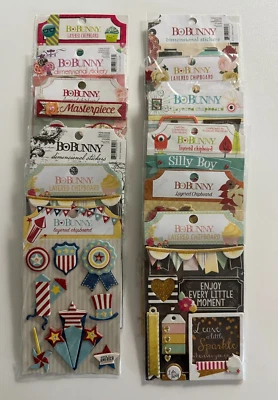 Pegatinas de aglomerado en capas Bo Bunny American Crafts variación disponible-Tú eliges Foto 1 de 4