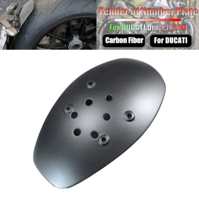 Guardabarros de fibra de carbono de placa numerada cubierta para Ducati Diavel 1260S 1260 Foto 1 de 4