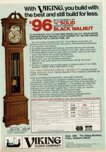 1975 Vintage Print Ad With Viking you build with the best less Clock Company - Picture 1 of 2