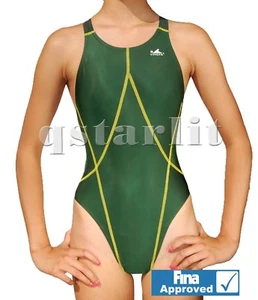 GIRL'S TRAINING ENDURANCE RACING COMPETITIVE SWIMWEAR 28 S girls 10 - Picture 1 of 3