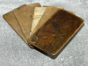 Vintage small, pocket notebook, very old wooden notepad for notes. - Picture 1 of 7