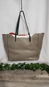 Bolso de Hombro Furla Marrón Taupe Rojo y Blanco Cuero  - Imagen 1 de 11