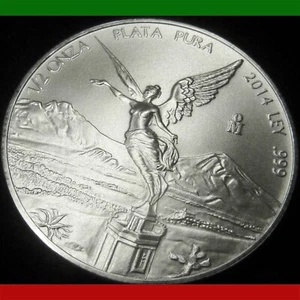 2014 MEXICAN SILVER LIBERTAD - 1/2oz Half Ounce BU Uncirculated Coin Mexico - Picture 1 of 2