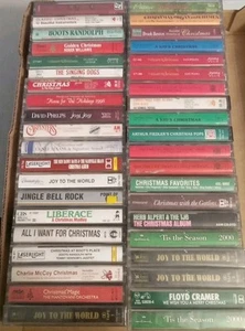 HUGE Lot Of 40 Vintage Cassette Tapes Christmas Music Kids Jingle Bell Rock - Picture 1 of 7