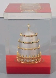 Knights Of Columbus Paperweight Supreme Council Tiara Pope Paul VI Blackinton - Picture 1 of 5