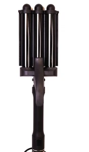 Hot Tools Pro Artist Black Gold Digital 3 Barrel Jumbo Hair Waver | Ultra Sleek - Picture 1 of 4