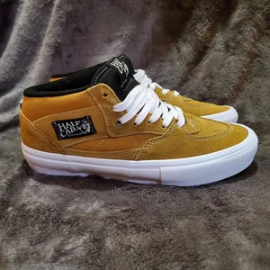VANS "Half Cab" Mens Size 9 Camel Suede Canvas Skate Classic Sneakers - Picture 1 of 13