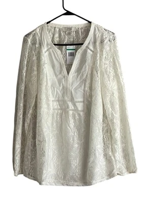 Blusa Top América Vintage Grande Encaje Crochet Hada Boho Coqueta Nueva con Etiquetas Foto 1 de 4