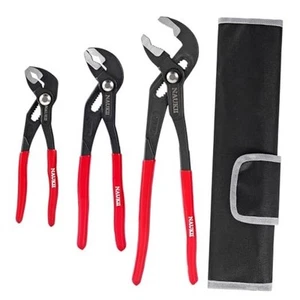 3piece Water Pump Pliers Set 8/10/12 inch Groove Joint Pliers Set Non-Slip - Picture 1 of 8