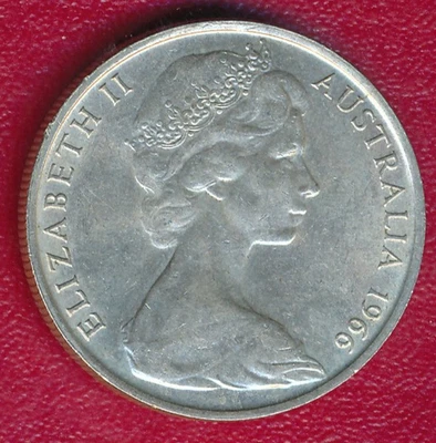 AUSTRALIA 1966 50 CENT SILVER COIN **LIGHTLY CIRCULATED** SHIPS FREE!! - Image 1 of 2