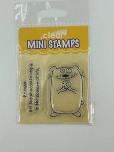 Dimensions Clear mini Stamps "Friends are the chocolate chips in Cookies life" - Picture 1 of 2
