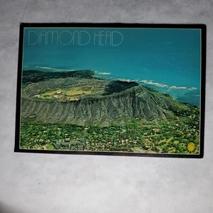 Diamond Head Crater Honolulu Hawaii Aerial  View Vintage Souvenir Postcard - Picture 1 of 2
