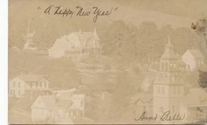 Factoryville PA * RPPC Ansicht 1906 * Kirche Wyoming Co. Forest City 1. Januar 1907 - Bild 1 von 2