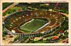 1937 Pasadena California The Rose Bowl CA Linen Postcard