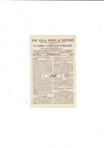 1946/47 Aston Villa v Brentford Football Programme - Picture 1 of 3