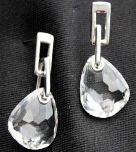 SWAROVSKI Parallele Collection Silber Link klare Kristall Ohrhänger - Bild 1 von 4