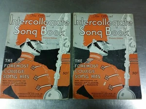 1936 The Official Intercollegiate Song Book, Eastern & Western Editions Set of 2 - Picture 1 of 8